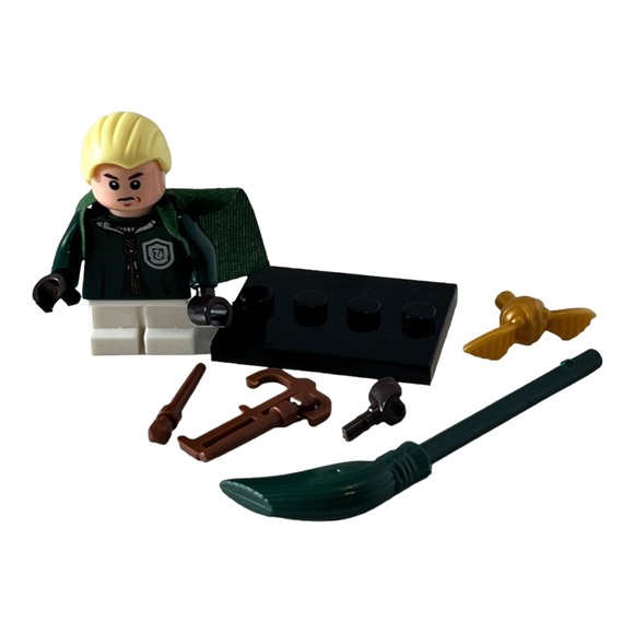 Harry Potter Draco Malfoy Quidditch Match Mini Figures Broom Lego Compatible - Picture 4 of 8